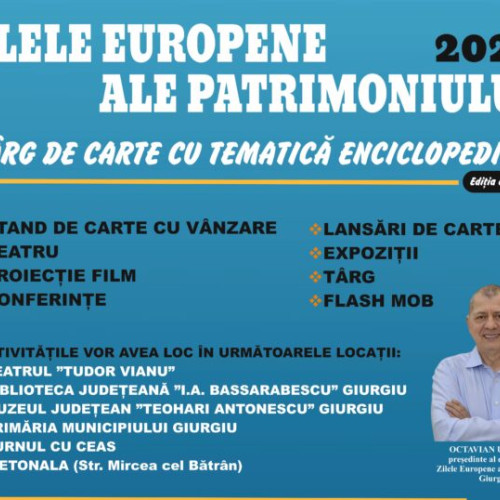 Zilele Europene ale Patrimoniului se desfășoară la Giurgiu