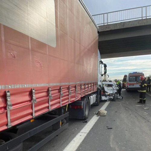 Accident rutier pe autostrada A1, în apropierea Bolintin Deal