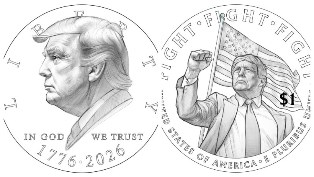 Moneda cu Donald Trump propusă pentru 2026 stârnește controverse în SUA