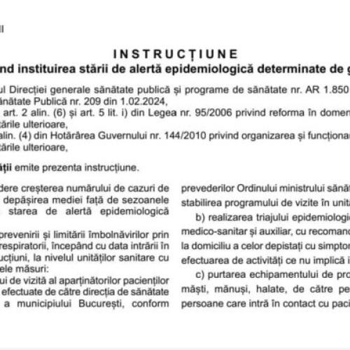 Spitalul Județean Giurgiu face apel către pacienți și vizitatori să poarte mască în urma creșterii numărului de cazuri și viroze respiratorii