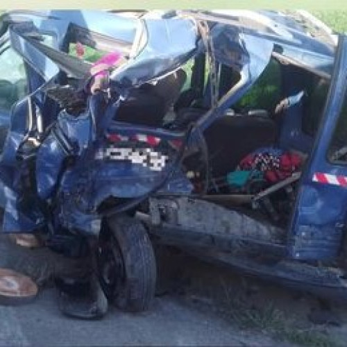 Accident rutier violent la UZUNU: o femeie rănită, trafic blocat pe DN 5 spre Giurgiu, pompieri și poliție la fața locului!