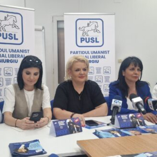 Conferința de presă a Partidului Umanist Social Liberal la Giurgiu